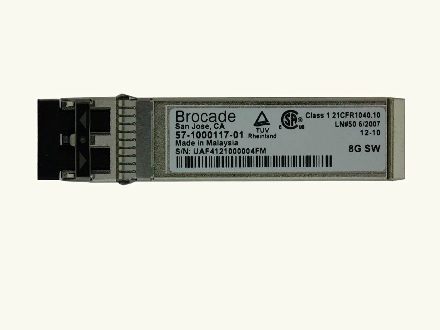 refurbished 57-1000117-01 Brocade 8GB SFP plus Transceiver Module